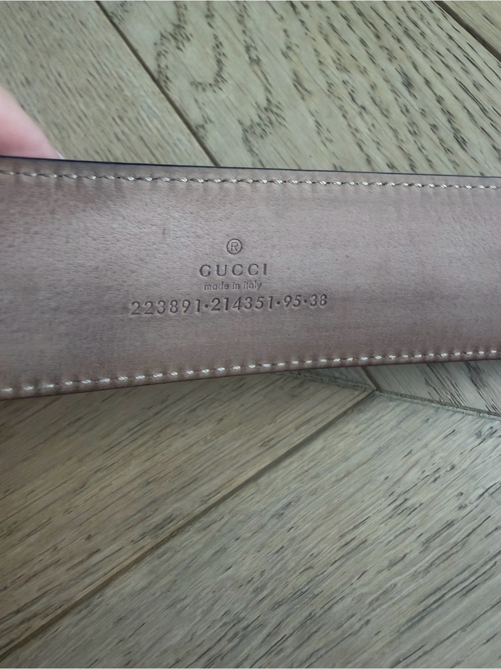 Gucci Black GG Monogram Men's Belt with Round Black Logo Buckle - Picture 4 of 4